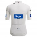 Santini witte Tour de France-jersey Frankrijk 2025 Fan Line-jersey voor heren