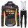 Jumbo Visma Tour De France 2021 Wielerkleding Set Fietsshirts Lange Mouw+Lange Fietsrbroek Bib 2021072894