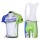 Liquigas Cannondale Fietsshirt Korte mouw+Korte fietsbroeken Bib met zeem Kitsgroen wit 4263