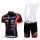MHW Cube Racing TeamFietsshirt Korte mouwKorte fietsbroeken Bib met zeem Kits rood zwart 4298