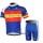 Movistar Fietspakken Fietsshirt Korte+Korte fietsbroeken zeem blauw rood 4108