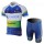 2013 Green Edge ORICA Fietsshirt Korte mouw+Korte fietsbroeken met zeem Kits blauw 644