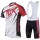 2014 Fox Bike Team Fietspakken Fietsshirt Korte+Korte koersbroeken Bib wit rood 4167