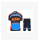 2015 KTM Proteam blauw zwart Fietsshirt Korte Mouwen+Fietsbroek 2165