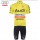 2015 AUDI Castelli Fietskleding Set Fietsshirt Korte Mouwen+Fietsbroek Korte geel 2314