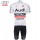 2015 AUDI Castelli Fietskleding Set Fietsshirt Korte Mouwen+Fietsbroek Korte wit 2315