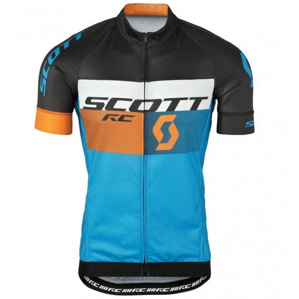2016 Scott RC zwart geel blauw Fietsshirt Korte Mouw 2016036627