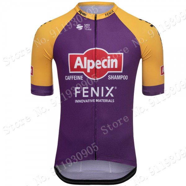 Purple France Tour Alpecin Fenix New Pro Team 2021 Wielerkleding Fietsshirt Korte Mouw 70608