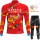Winter Bahrain Victorious 2022 Pro Team Fietskleding Fietsshirt Lange Mouw+Lange Fietsbroek Bib 202201101
