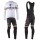 2022 Bianchi White Fietskleding Fietsshirt Lange Mouw+Lange Fietsbroek Bib Set TduYT
