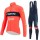 Trek Segafredo rood 2022 Pro Team Fietskleding Fietsshirt Lange Mouw+Lange Fietsbroek Bib 202212185