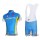Astana Pro Team Fietsshirt Korte mouw Korte fietsbroeken Bib met zeem Kits blauw 4223