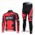 BMC Racing Pro Team Fietspakken Fietsshirt lange mouw+lange fietsbroeken rood 4350