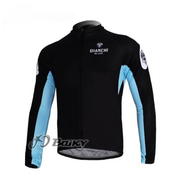 Bianchi Pro Team Fietsshirt lange mouw zwart blauw 15