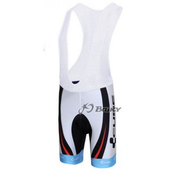 Cube Fintro Pro Team Korte fietsbroeken Bib met zeem wit rood 4542