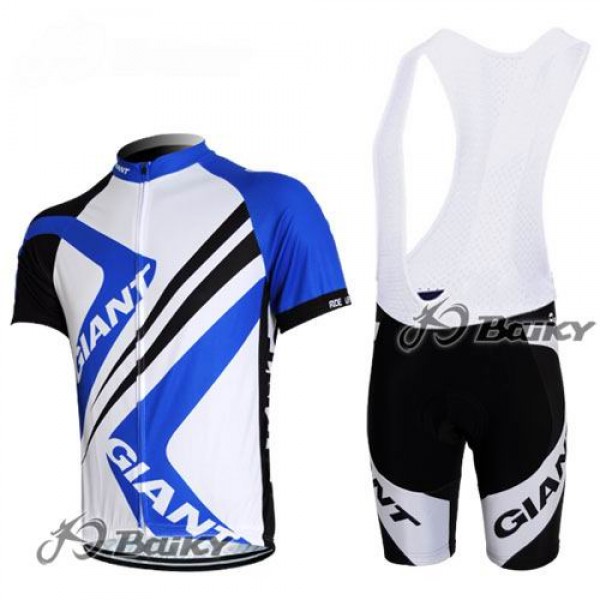 Giant Ride Life Fietspakken Fietsshirt Korte+Korte koersbroeken Bib wit blauw 4235