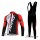 Giant Sram Pro Team Fietskleding Fietsshirt Lange Mouwen+lange fietsbroeken Bib zeem rood wit zwart 181