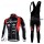 MHW Cube Racing Team Fietspakken Fietsshirt lange+lange fietsbroeken Bib zeem rood zwart 4431