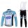 Omega Pharma Quick Step Fietspakken Fietsshirt lange+lange fietsbroeken Bib zeem blauw wit 4434