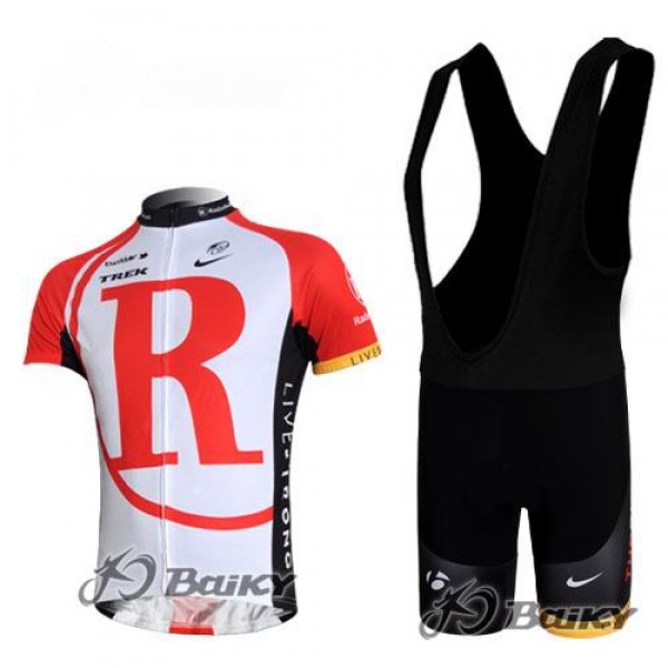 RadioShack Trek Pro Team Fietspakken Fietsshirt Korte+Korte koersbroeken Bib rood wit 4313