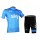 Team Sky 2014 Fietskleding Fietsshirt Korte Mouwen+Fietsbroek Korte zeem Blue 1339