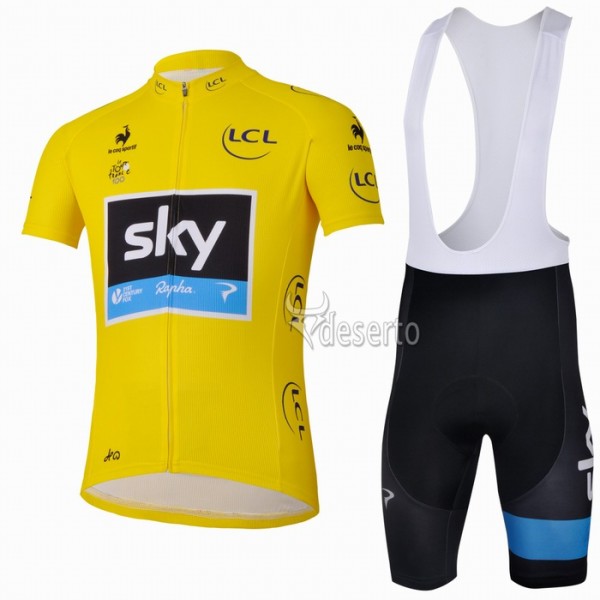 2013 Team Sky gele trui Fietspakken Fietsshirt Korte+Korte koersbroeken Bib 1357 2013 Team Sky gele trui Fietspakken Fietsshirt Korte+Korte koersbroeken Bib 1357