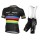 Etixx Quick-Step Champion Du Monde 2015 Fietskleding Set Fietsshirt Korte Mouwen+Fietsbroek Bib Korte 1914
