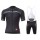 Cervelo zwart Proteam 2015 Fietskleding Set Fietsshirt Korte Mouwen+Fietsbroek Bib Korte 1717