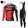BMC Racing Team 2018 winterset Wielerkleding Set Wielershirts lange mouw+fietsbroek lang met zeem nl18a010