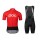 2020 POC Essential Road Logo Fietskleding Wielershirt Korte Mouw+Korte Fietsbroeken Bib Rood YWN7I YWN7I