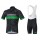 SHIMANO Team Fietskleding Wielershirt Korte Mouw+Korte Fietsbroeken Bib Zwart Groen 6YMLH 6YMLH