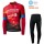2021 Winter Fleece Bahrain Victorious Pro Team Fietskleding Fietsshirt Lange Mouw+Lange Fietsbroek Bib 754
