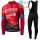 2021 Winter Fleece Bahrain Victorious Pro Team Fietskleding Fietsshirt Lange Mouw+Lange Fietsbroek Bib 756