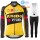 2021 Winter Fleece Jumbo Visma dames Pro Team Fietskleding Fietsshirt Lange Mouw+Lange Fietsbroek Bib 848
