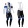 Giant 2014 Fietskleding Fietsshirt Lange Mouwen+lange fietsbroeken Bib Blauw Wit 1068