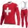 Swiss FDJ 2021 Wielerkleding Set Fietsshirts Lange Mouw+Lange Fietsrbroek Bib 2021370
