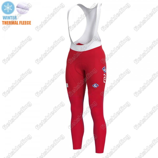Swiss FDJ Winter Thermal Fleece 2021 Lange Fietsbroeken Bib 2021389