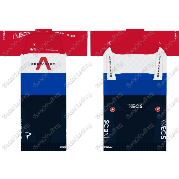 Team INEOS Grenadier 2021 UCI World Champion Fietskleding Set Wielershirt Korte Mouw+Korte Fietsbroeken 2021169
