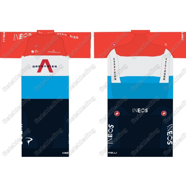 Team INEOS Grenadier 2021 UCI World Champion Fietskleding Set Wielershirt Korte Mouw+Korte Fietsbroeken 2021171