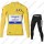 Deceuninck quick step 2021 Tour De France Wielerkleding Set Fietsshirts Lange Mouw+Lange Fietsrbroek Bib 2021071