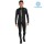 2019 Casteli TRAS zwart Thermo Wielerkleding Set Wielershirts lange mouw+fietsbroek lang met RTJG238