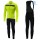 2019 Casteli Puro 3 geel Thermo Wielerkleding Set Wielershirts lange mouw+fietsbroek lang met STRV745
