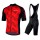 2019 Nalini Podio 20 rood Fietskleding Set Fietsshirt Korte Mouw+Korte fietsbroeken NFWY894