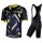 2019 Nalini Descesa 20 zwart-geel Fietskleding Set Fietsshirt Korte Mouw+Korte fietsbroeken QPUJ577