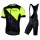 2019 Nalini Volata 20 zwart-geel Fietskleding Set Fietsshirt Korte Mouw+Korte fietsbroeken XGWM995