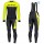 2019 Scott-RC PRO zwart-geel Thermo Wielerkleding Set Wielershirts lange mouw+fietsbroek lang met CYLA299