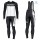 2019 Scott-RC PRO zwart-wit Thermo Wielerkleding Set Wielershirts lange mouw+fietsbroek lang met JCJW552