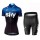 2019 Profteams SKY Dunkel blauw Dames Fietskleding Set Fietsshirt Korte Mouw+Korte fietsbroeken QKBY480