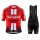 2019 Sunweb Profteams rood Fietskleding Set Fietsshirt Korte Mouw+Korte fietsbroeken WYYT883