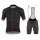 Giordana 2017 Team Silber Line zwart-Rood FIetskleding Set Wielershirt Korte Mouw+Korte Fietsbroeken Bib 849MERCV 2017082264